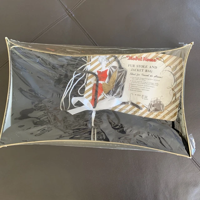 VINTAGE FUR STOLE Jacket Storage Travel Bag by Marshall Field & Company