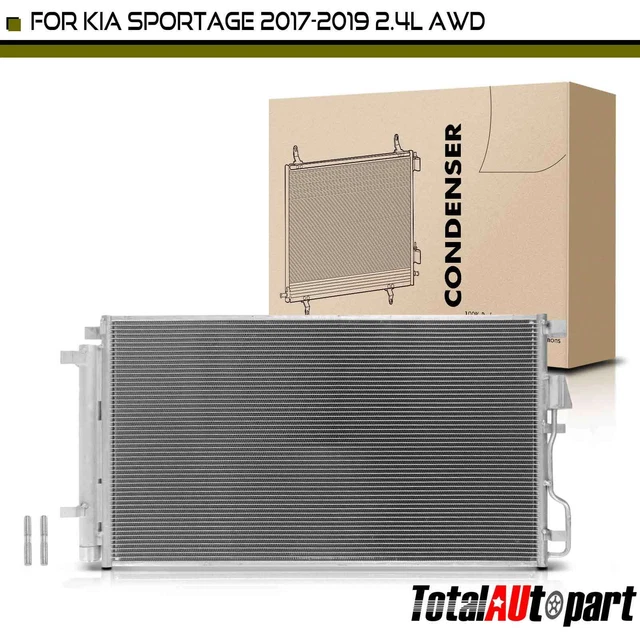 New 1x AC Condenser w/ Receiver w/ Bracket Drier for Kia Sportage 17-19 2.4L AWD