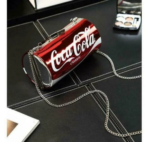 Cute Rhinestone Cola Bottle Shape Clutch Bags Womens Party Purse Chain Handbag