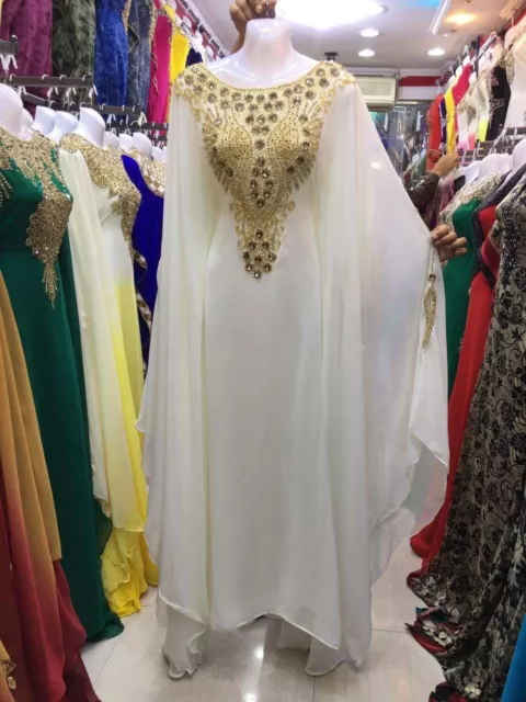 Ausverkauf New Marokkanisch Dubai Kaftane Farasha Abaya Kleid Sehr Fancy Lang