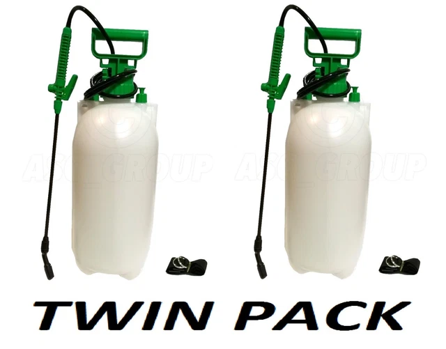 2 x 8 Litre Pompe Pression Sac à Dos Spray Bouteille Kill Herbe Insecte Jardin