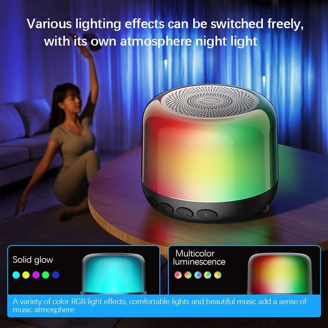 Mini HIFI LED Wireless Speaker Bluetooth Music Player Loudspeaker