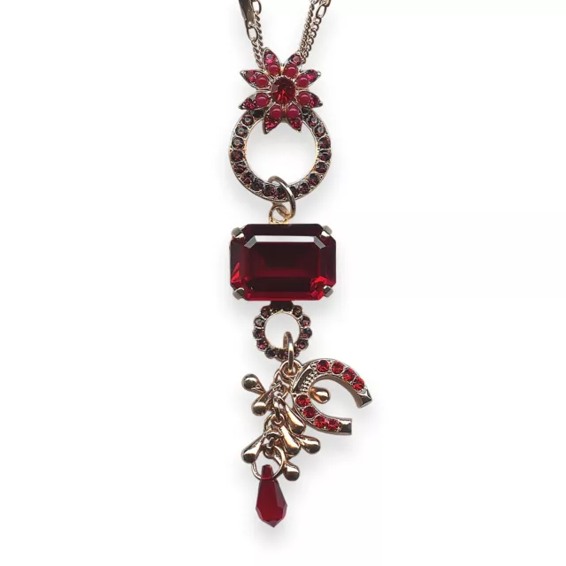 Mariana Necklace Pendant Lady In Red Coll. Charming Siam, Burgundy, Ruby, & R...