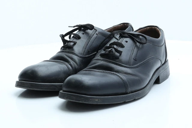 Abito Oxford George & Oliver da uomo nero in finta pelle UK 8 EU 41