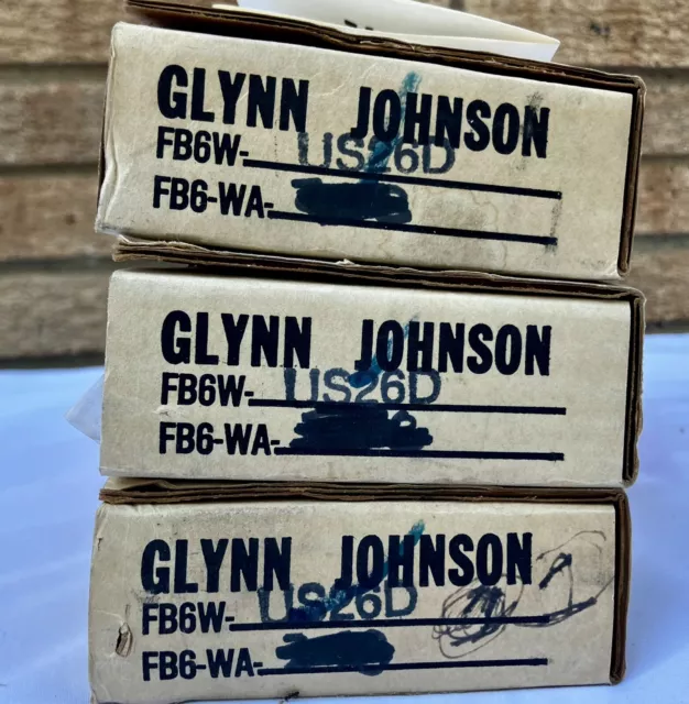 NEW IN BOX Glynn Johnson/Ives/IR FB6W-US26D Manual Flush Bolts For Woods Doors