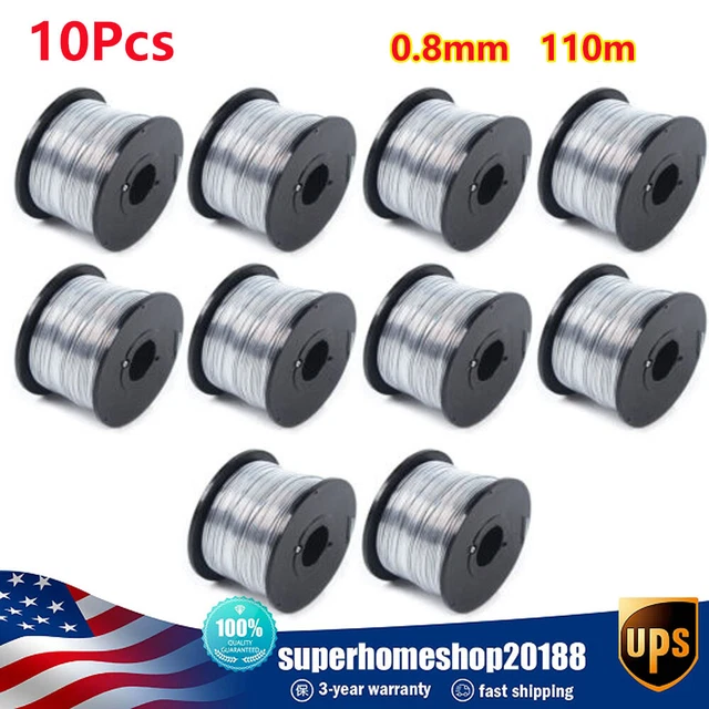 10x 0.8mm Low Carbon Steel Wire 110m For Automatic Rebar Tying Strapping Machine