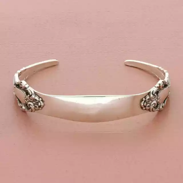 ❗️CLEARANCE❗️reed & barton sterling silver engravable id cuff bracelet size 7in
