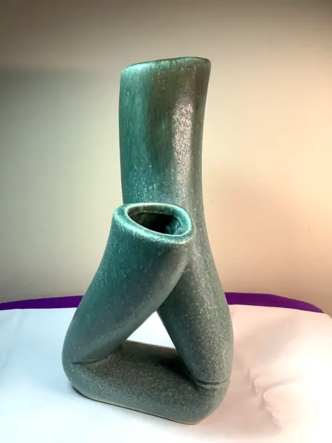 Vintage Modernist Studio Art Pottery Vase Sculpture    184