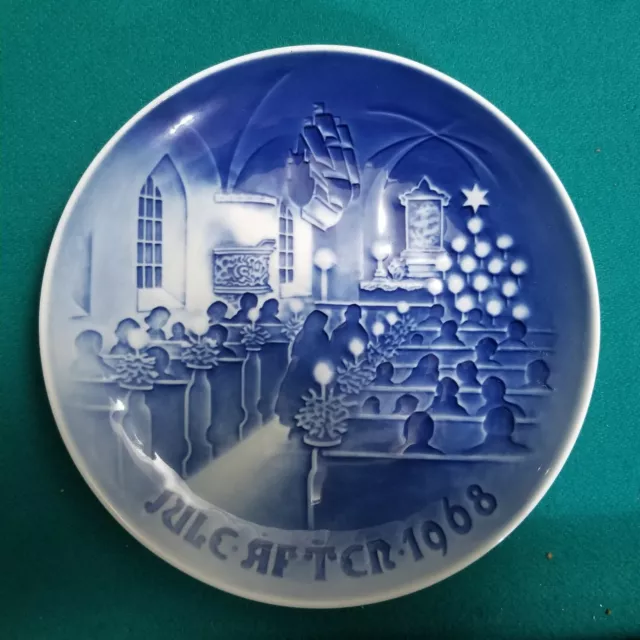 Vintage Bing Grondahl Plate Jule After Christmas in Church B&G Vintage 1968