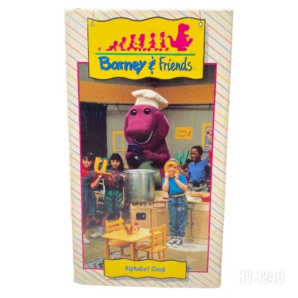 Vintage Barney And Friends Vhs Alphabet Soup 1992 Time Life Video
