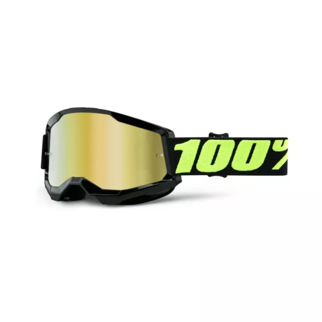 100% STRATA 2.0 Motocross MX Moto MTB Occhiali Upsol Lente a Specchio