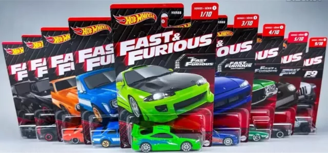 HNR88 | Tema Fast and Furious | SET COMPLETO | Toyota Supra e altro | HotWheels