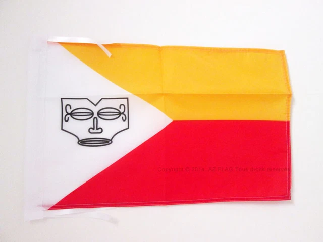 Drapeau Iles Marquises AZ FLAG – 45x30 Cm, Polyester Marine, 2 Anneaux Plastiques – Pavillon Nautique