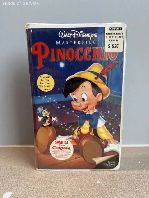 Walt Disneys Pinocchio 1940 VHS 1993