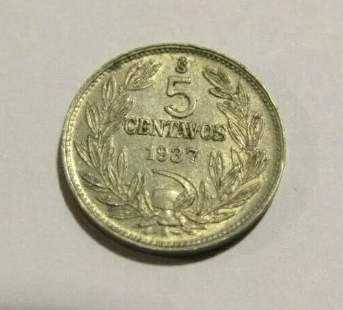 Chile 1937-So 5 Centavos Coin