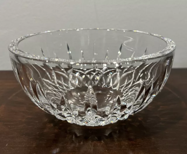 Waterford Lismore Irish Cut Crystal 6" Salad Bowl Signed Etched Town Glastonbury