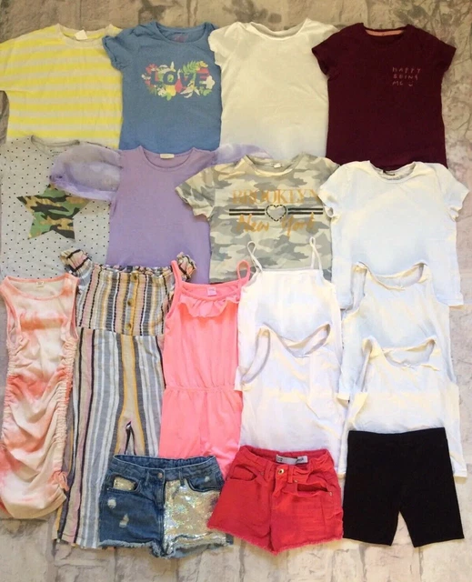 Girls Clothes Bundle 8-9 Years Tops Shorts Dress Zara Shein George TU Etc