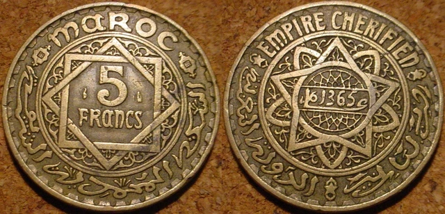 Large Coin-Nice Grade  1951  5 Francs Morocco***