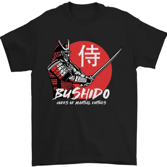 T-shirt da uomo Bushido Samurai Warrior Sword Ronin MMA cotone Gildan