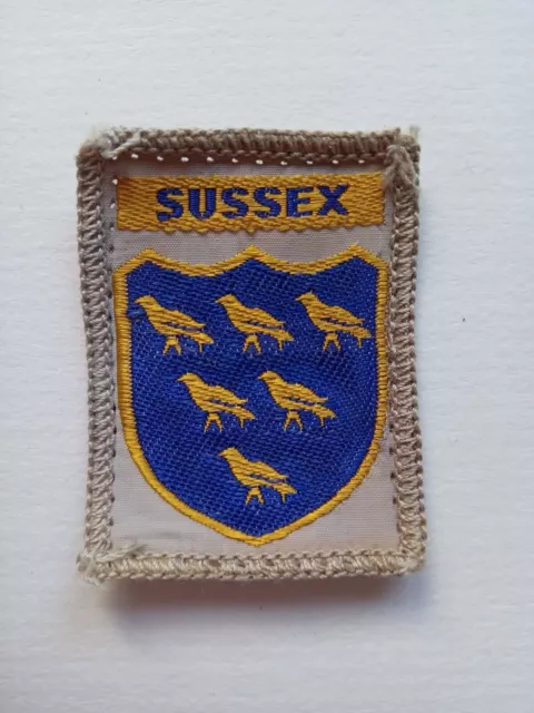 Vintage Scout SUSSEX County / Distict Patch Cloth Badge