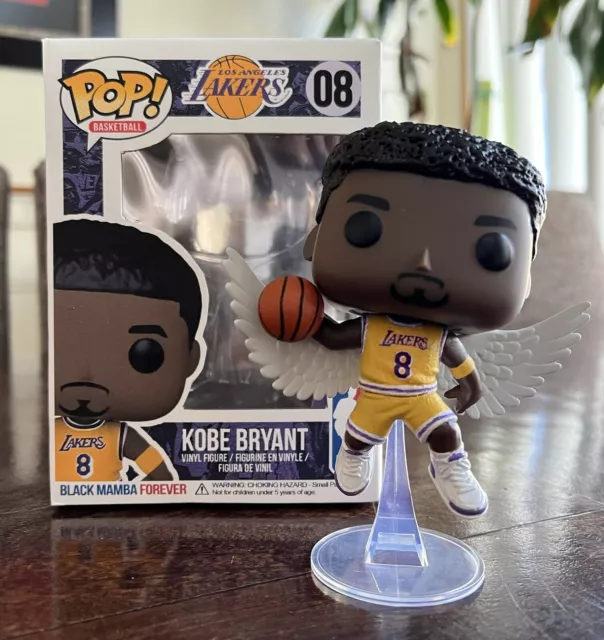 CUSTOM Funko POP! NBA Kobe Bryant #8 LA Lakers Rookie Yellow Jersey Angel Figure