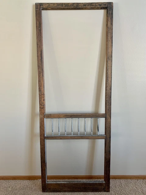 Antique/Vintage Primitive Country Farmhouse Wood Screen Door