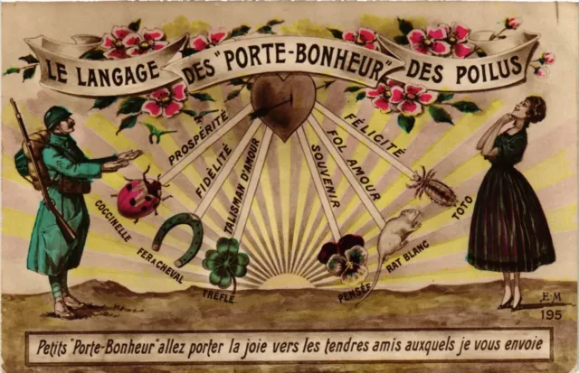 CPA AK Militaire - The Language of the Lucky Bearers of the Hair (697599)