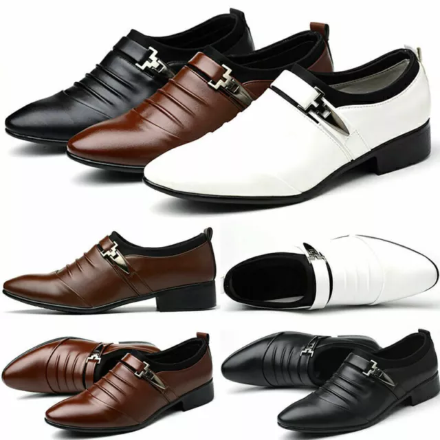 Men's Formal Smart Wedding Shoes Business Work Slip On Dress Party Shoes Size﹏