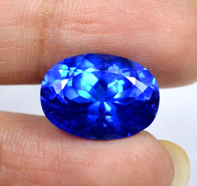 Pierre De Tanzanite Naturelle Certifiée RIF, 55 Carats, Ovale, Bleue, Non Traitée - Provenance Tanzanie, Taille En Inde