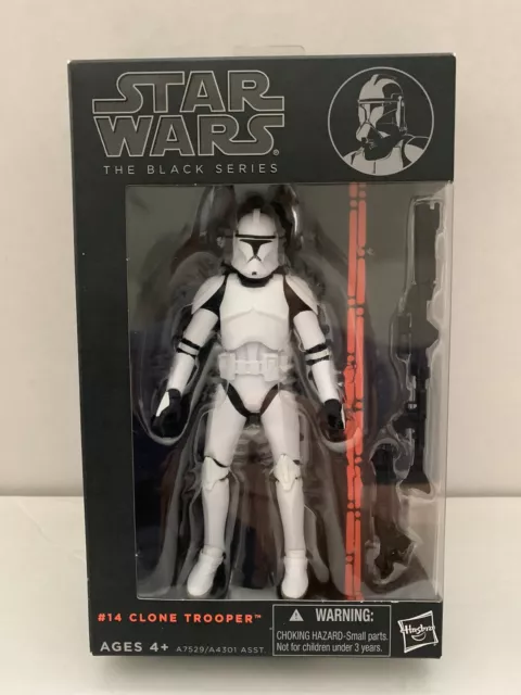 Star Wars The Black Series Clone Trooper #14 Orange Line Box New