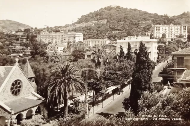 Cartolina - Bordighera - Via Vittorio Veneto - 1966