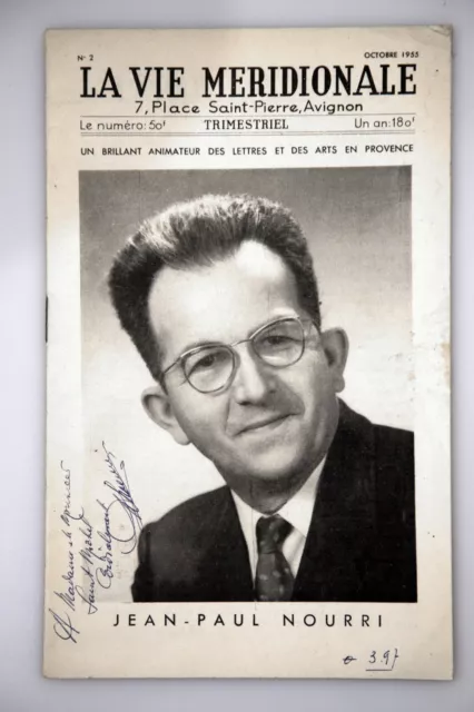 La Vie Meridionale Lettres Et Arts En Provence Jean Paul Nourri 1955