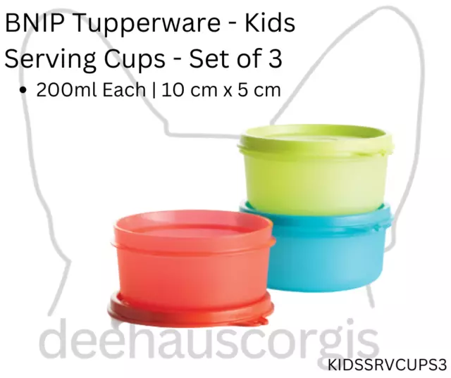 Brand New in Packaging Tupperware Kids - Serving Cups - Set of 3