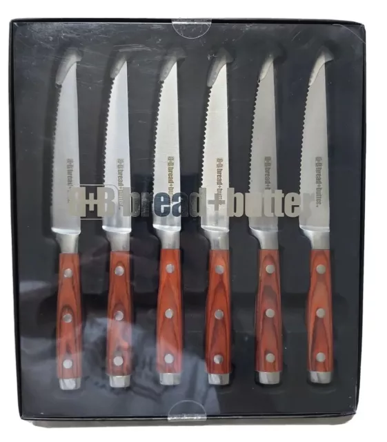 Premium Steak Knives,Stainless Steel Steak Knives Serrated set of 6 by  SHAGGAL