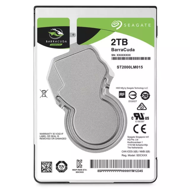 Seagate Barracuda BarraCuda 2.5" 2TB 2000GB Serial ATA III