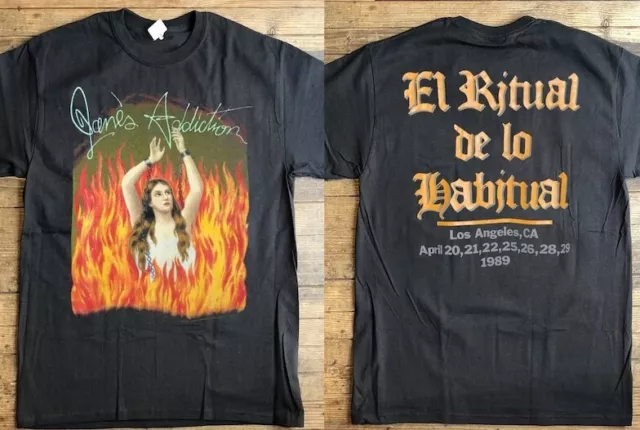 2 sided Jane's Addiction 1989 Ritual De Lo Habitual Tour T-Shirt TE5297