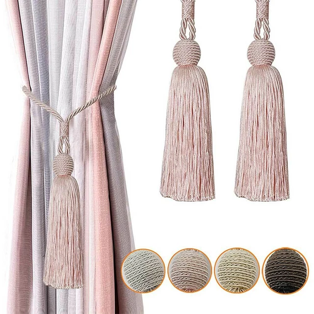 HIASTRA Pair Curtain Tie back Tassel Rope holdbacks handmake Window decor gifts