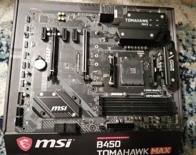 MSI B450 TOMAHAWK MAX AMD AM4 Motherboard 64GB ( Not working) £15.00