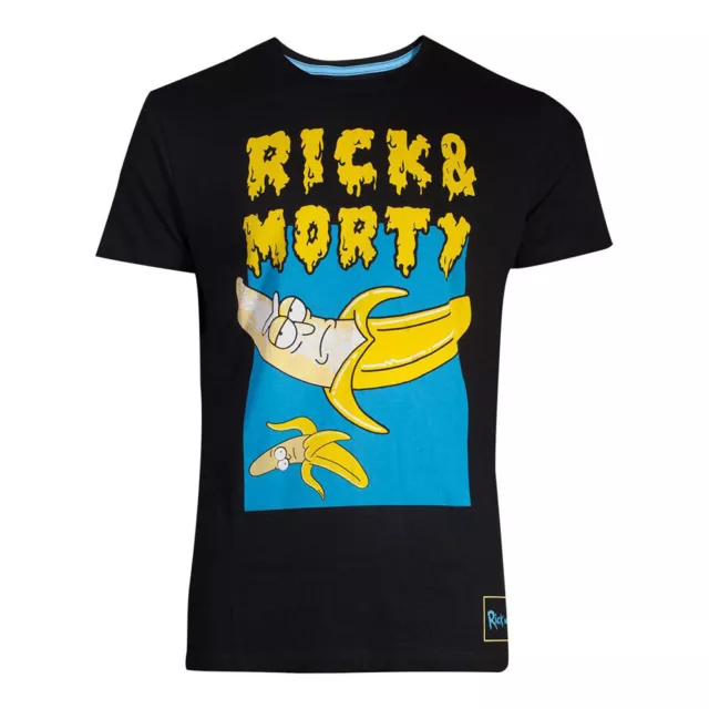 RICK AND MORTY Bajo Colgante Fruta Camiseta Extra Grande Negro TS565280RMT-2XL
