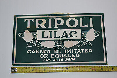 Vintage Tripoli IA Lilac Hair Tonic Barber Shop Advertising Sign 2