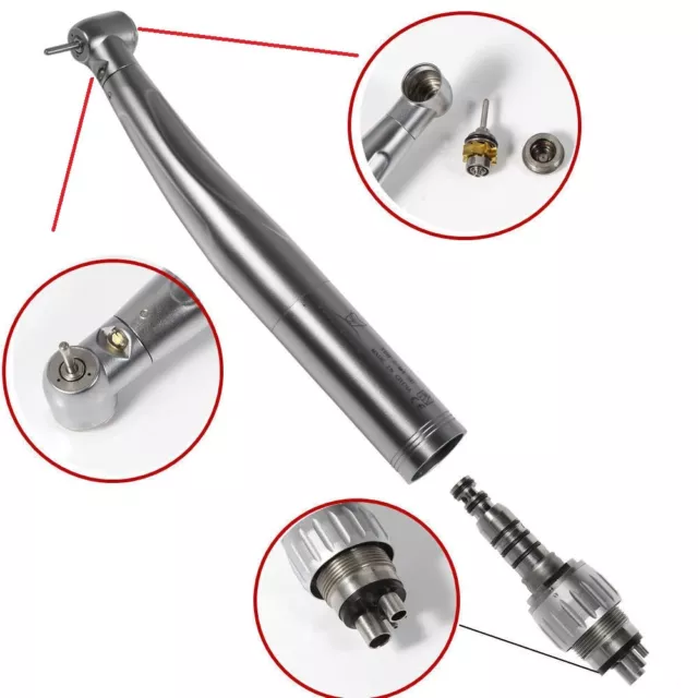 Dental LED E Generator Turbine High speed handpiece light coupler 4hole fit KaVo