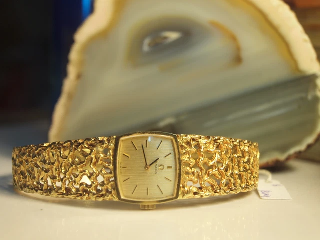 Ladies gold omega watch new arrivals