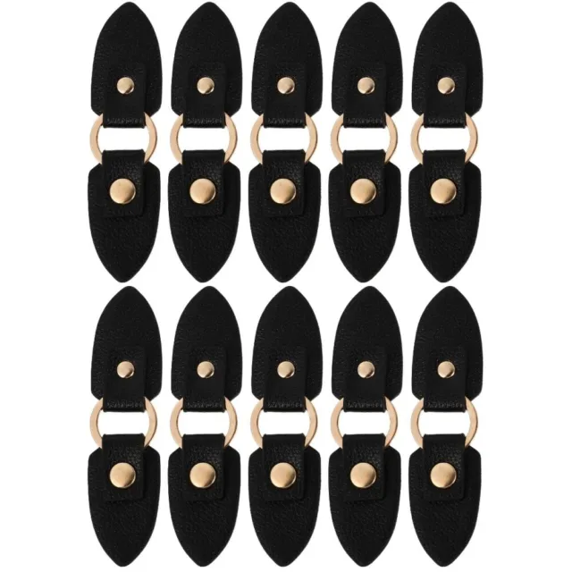10 Pairs Metal Buckle Coat Closure Buttons Wooden Sewing DIY Apparel Crafts