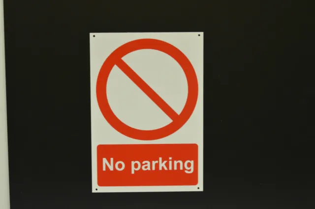 NO PARKING sign or sticker access private car vehicle drive driveway road