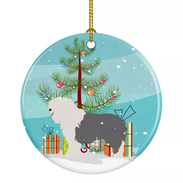 Old English Sheepdog Christmas Ceramic Ornament BB8466CO1