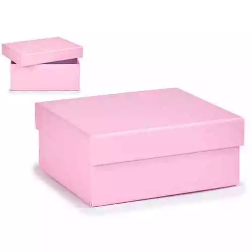 Caja almacenamiento para regalo de carton pequeña  Fucsia