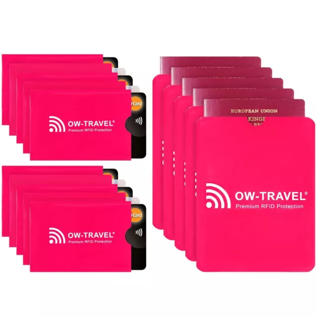 ✅ Pink Rfid Nfc Blocking Oyster Credit Debit Card Passport Id Protection Sleeve