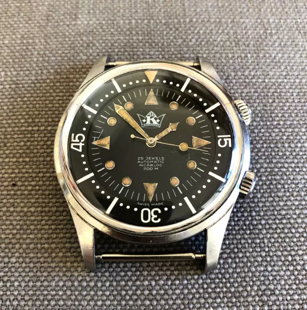 Vintage Damas Marinograf Super compressor 42mm / rare diver