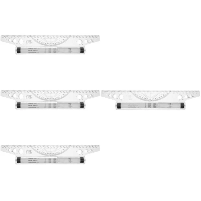 4 PIECES PARALLEL Ruler Mathematical Multifunctional Drawing ...