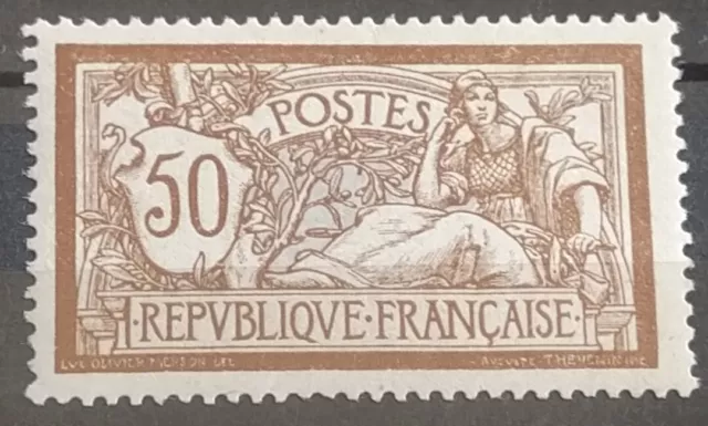 Timbre France N° 120 MERSON 0,50 f Très Bien Centré Neuf* Signé Calves 1900